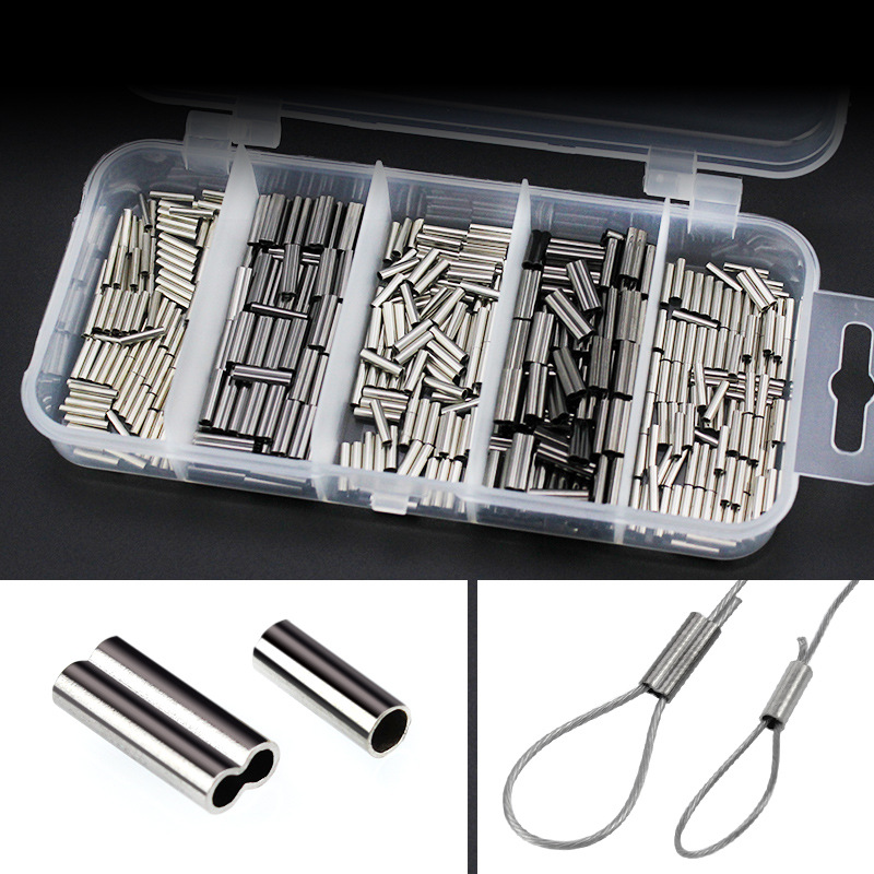 Weihe Sports Single Hole Double Hole Steel Wire Copper Pipe Set Steel Wire Clamp Metal Pipe Copper Clamp Copper Sleeve Stamping Accessories