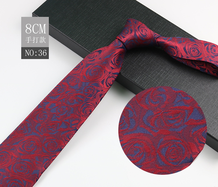 Picture of Men's Tie Business Shirt Stripesd Security Professional Formal Wear Wholesale Plus Logo Manufacturer 8cm Hand-Made
