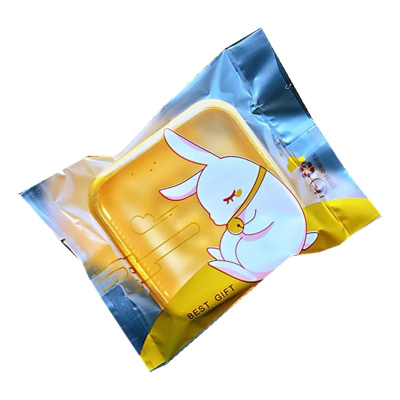 Golden cute rabbit baking frosted moon cake packaging bag 50/80g 100g egg yolk crisp moon cake packaging bag