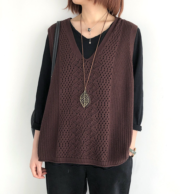 Picture of Knitted coat sweater vest women's summer 2024 new spring and autumn women's vest sleeveless waistcoat
