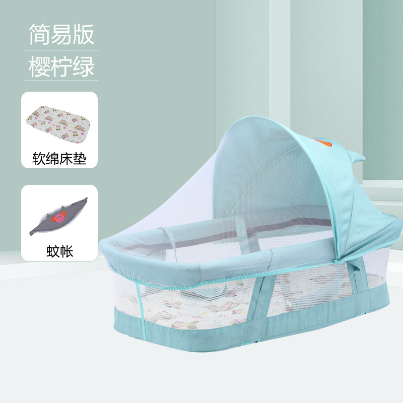 Picture of Crib Baby Cradle Bed Foldable Multifunctional Newborn Children's Bed Movable Outdoor Portable Shaker