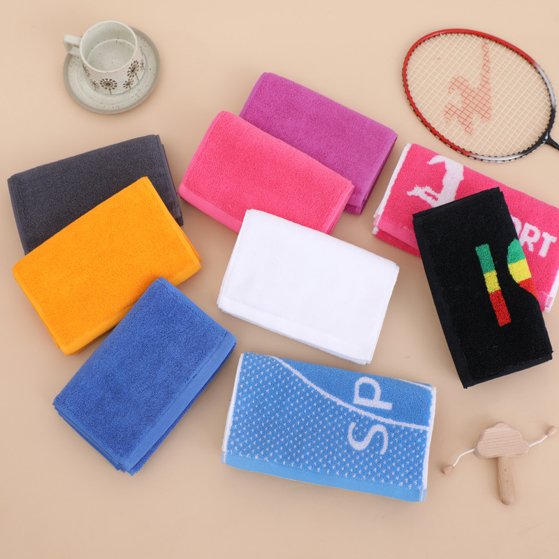 Picture of Cotton sports towel printed custom logo double-sided cotton 25*110cm sports towel hook outdoor sweat