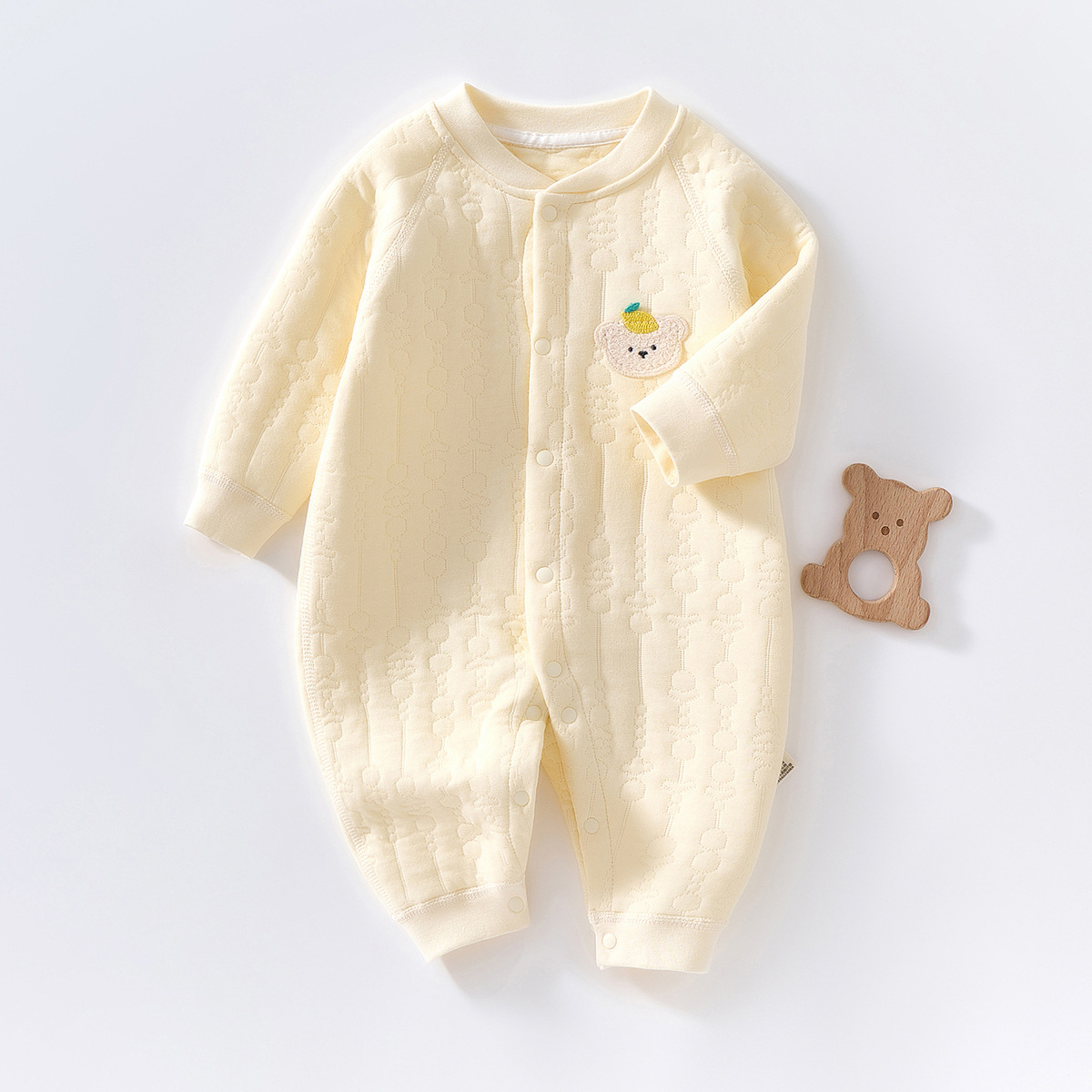Picture of Baby clothes winter cotton thickened jumpsuit Spring and Autumn Winter newborn male and female baby quilted warm cotton-padded clothes