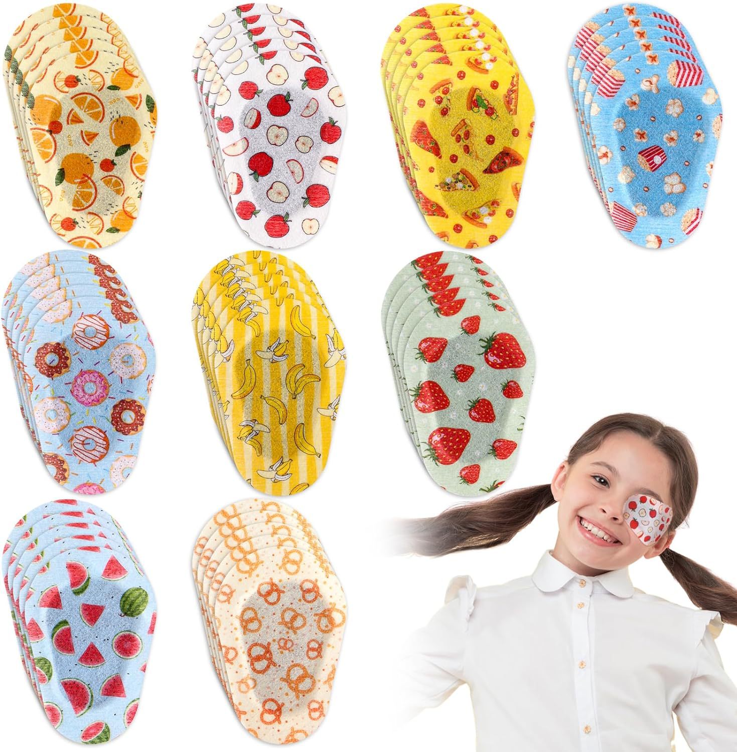 Picture of Amblyopia shading eye patch full cover children strabismus correction training single-eye shielding single-eye mask glasses mask eye patch