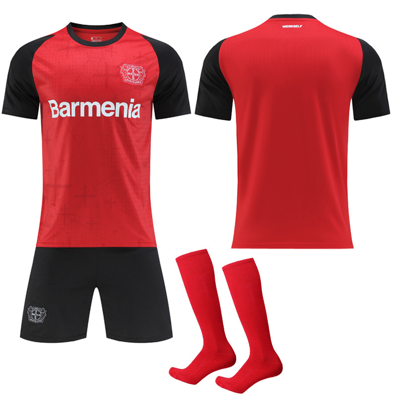 Picture of 2324 Bundesliga Bayer Leverkusen Home Football Uniform No.10 Wertz 30 Flinpeng 34 Zaka Champion Uniform Jersey
