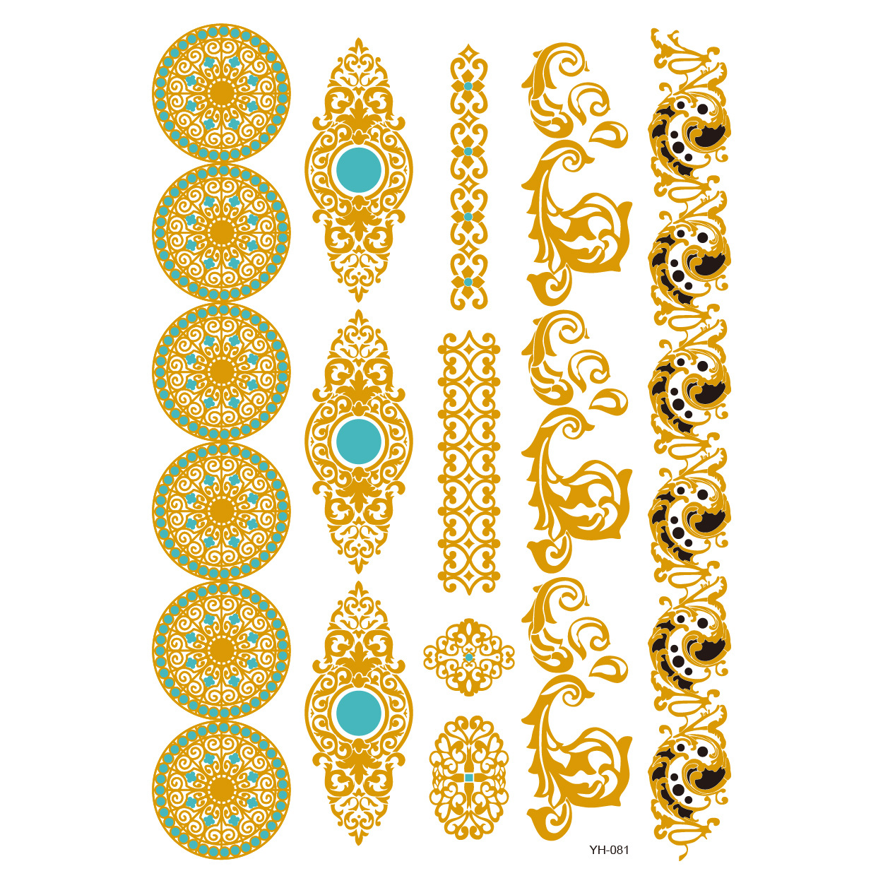 Picture of Bronzing tattoo stickers manufacturers in stock wholesale waterproof tattoo stickers fashion tattoo stickers