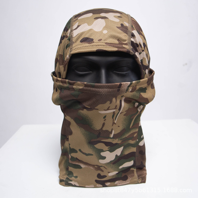 Picture of Cross-Border Summer Sun Protection Mask, Outdoor Cycling Dustproof Camouflage Headgear, Tactical Single-Hole Headgear, Headscarf for Fishing