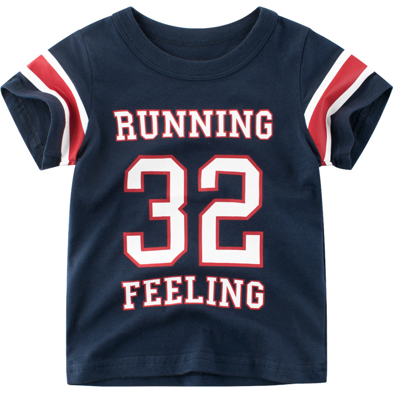 Picture of Korean Style Kidsren's Clothing Wholesale 2025 Summer Kidsren's T-Shirt Short-Sleeved Baby Boy Half-Sleeved Top Clothing One Piece Drop Shipping