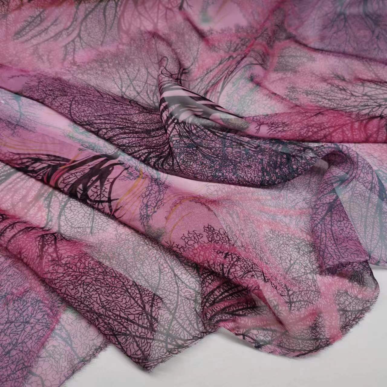 30D Summer Light Chiffon Fabric DIY Hand-Sewn Large Skirt Silk Scarf Polyester Fabric