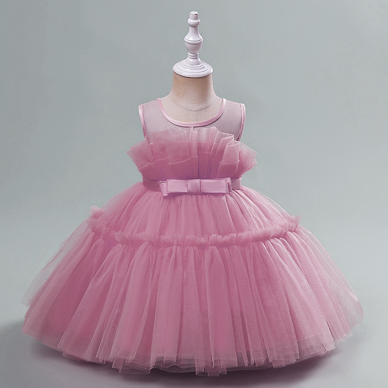 Picture of Children's Dress Cross-Border Foreign Trade Girls Sleeveless Festival Performance Dress Birthday Party Tutu Princess Dress