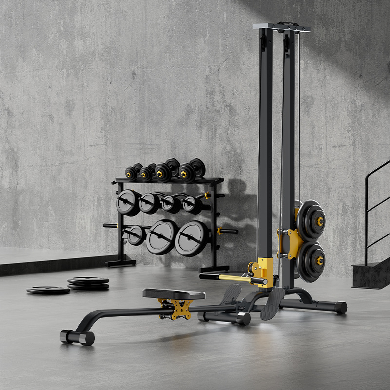 High Pull-Up Frame Fitness Equipment for Fat-Burning Exercise, Dumbbell Multi-Functional All-In-One Comprehensive Trainer, Pull-Back Rowing Machine