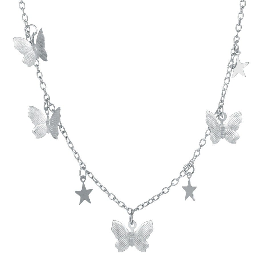 Europe and the United States cross-border hot jewelry fashion simple star butterfly pendant personality geometric street photography ladies temperament necklace