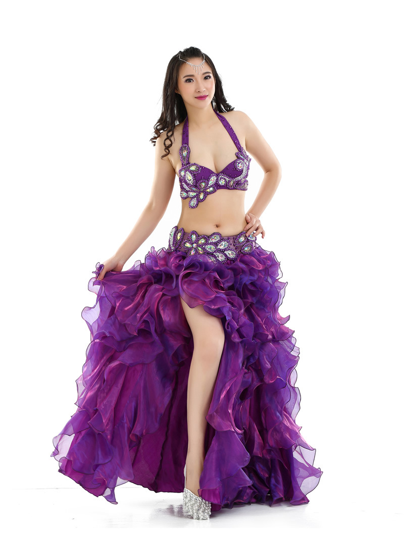879# Belly Dance suit Sexy Bead Embroidery Craft Strap Strap Strap Bra Performance Costumes Performance Costumes