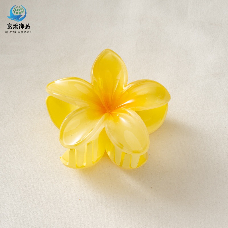 Picture of Cross-border egg flower clip large high-grade gradient Flower hairpin back head updo ponytail shark clip headdress