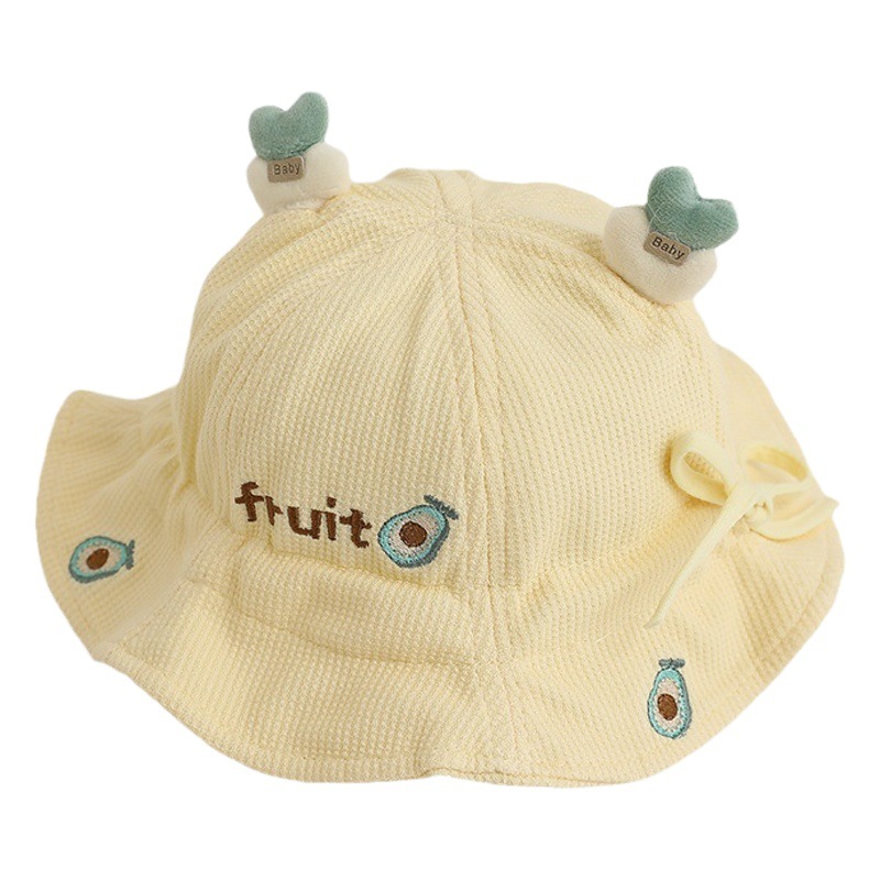 Benhui fruit cute baby hat super cute side drawstring adjustable outdoor baby fisherman hat for boys and girls