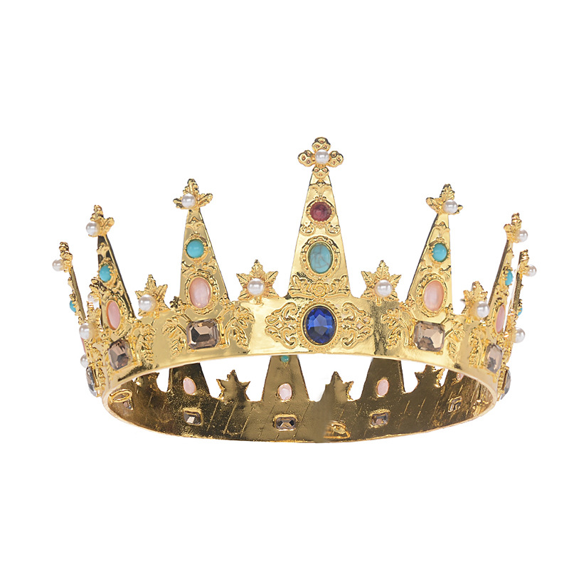 HG311 Baroque Retro Crown Alloy Mixed Color Headwear Guodong Modeling Studio Bride Jewelry Factory Outlet