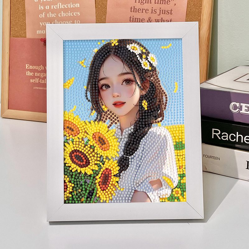 Picture of Strawberry Diamond painting diy handmade rhinestone tulip sunflower flower girl send girlfriend birthday gift wholesale