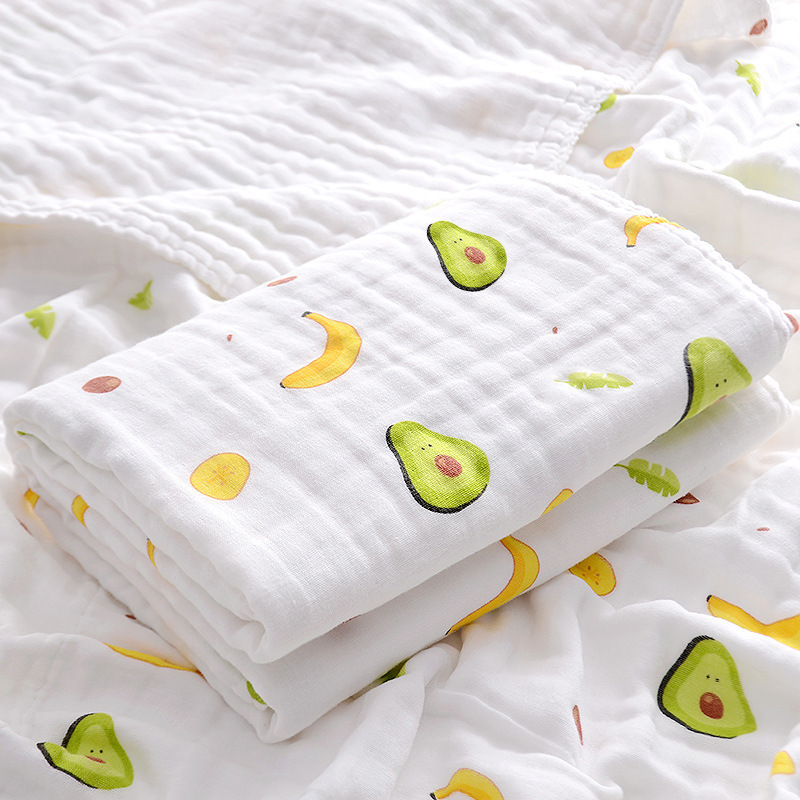 Picture of Baby Bath Towel Pure Cotton Wholesale Pure Cotton Four-Layer Gauze Newborn Wrap Summer Newborn Baby Supplies Children's Blanket