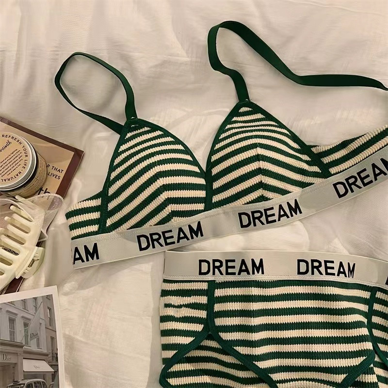 Japanese and Korean Girl's Sexy Beautiful Back Bra Underwear Women's Small Chest Shows Large Top-up Comfortable Side Gathered Bra Set