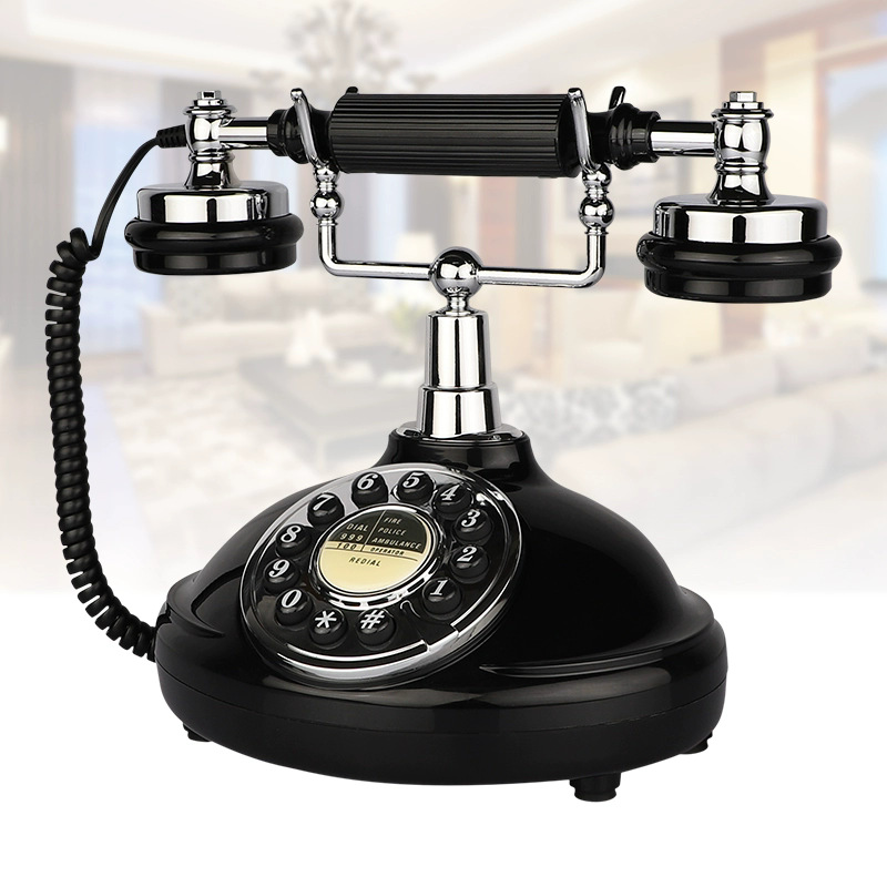 Picture of European-style retro telephone landline home office fixed telephone American antique creative fashion telephone