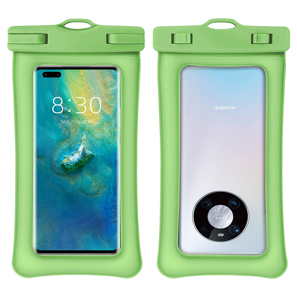 Picture of TPU double airbag inflatable mobile phone waterproof bag floating mobile phone bag swimming diving transparent mobile phone waterproof case