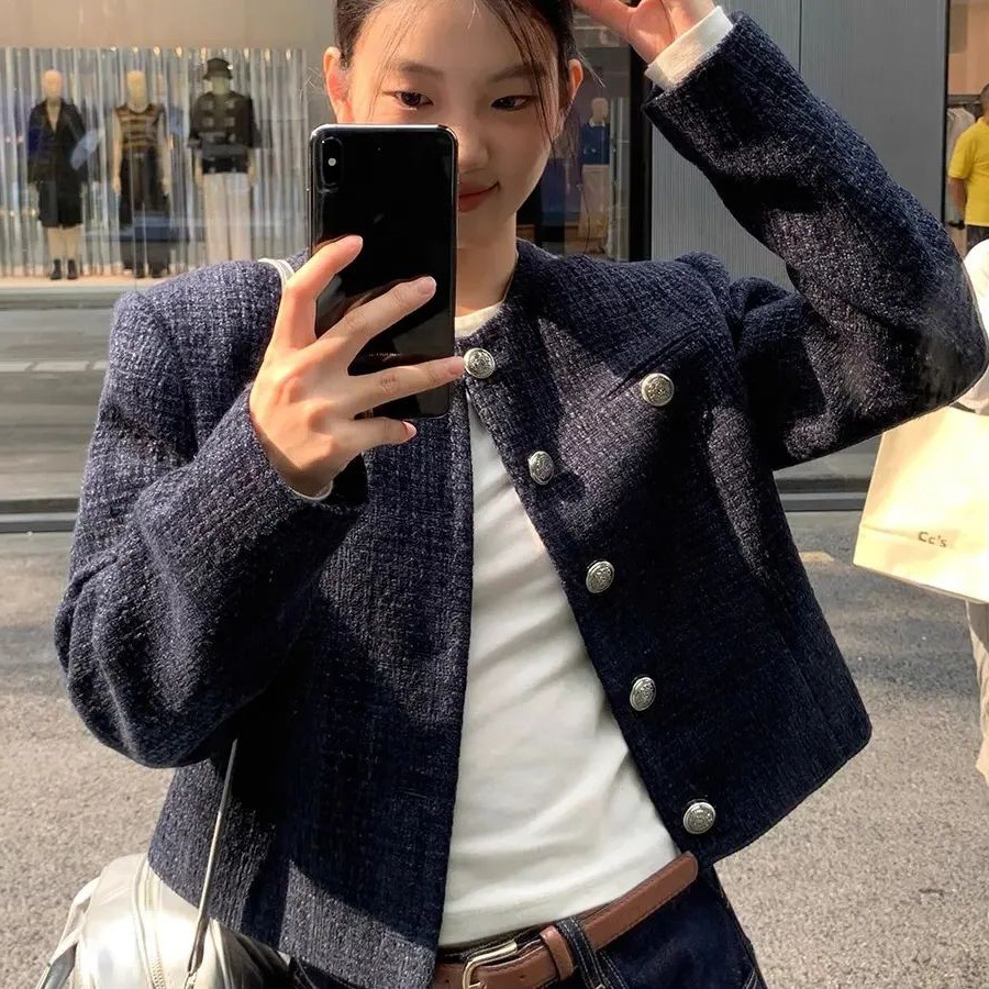 High-grade Chanel Style Coat Women's Autumn 2025 Spring and Autumn New Arrival Daughter Short Korean Style Slim-fit Slimming Socialite Top