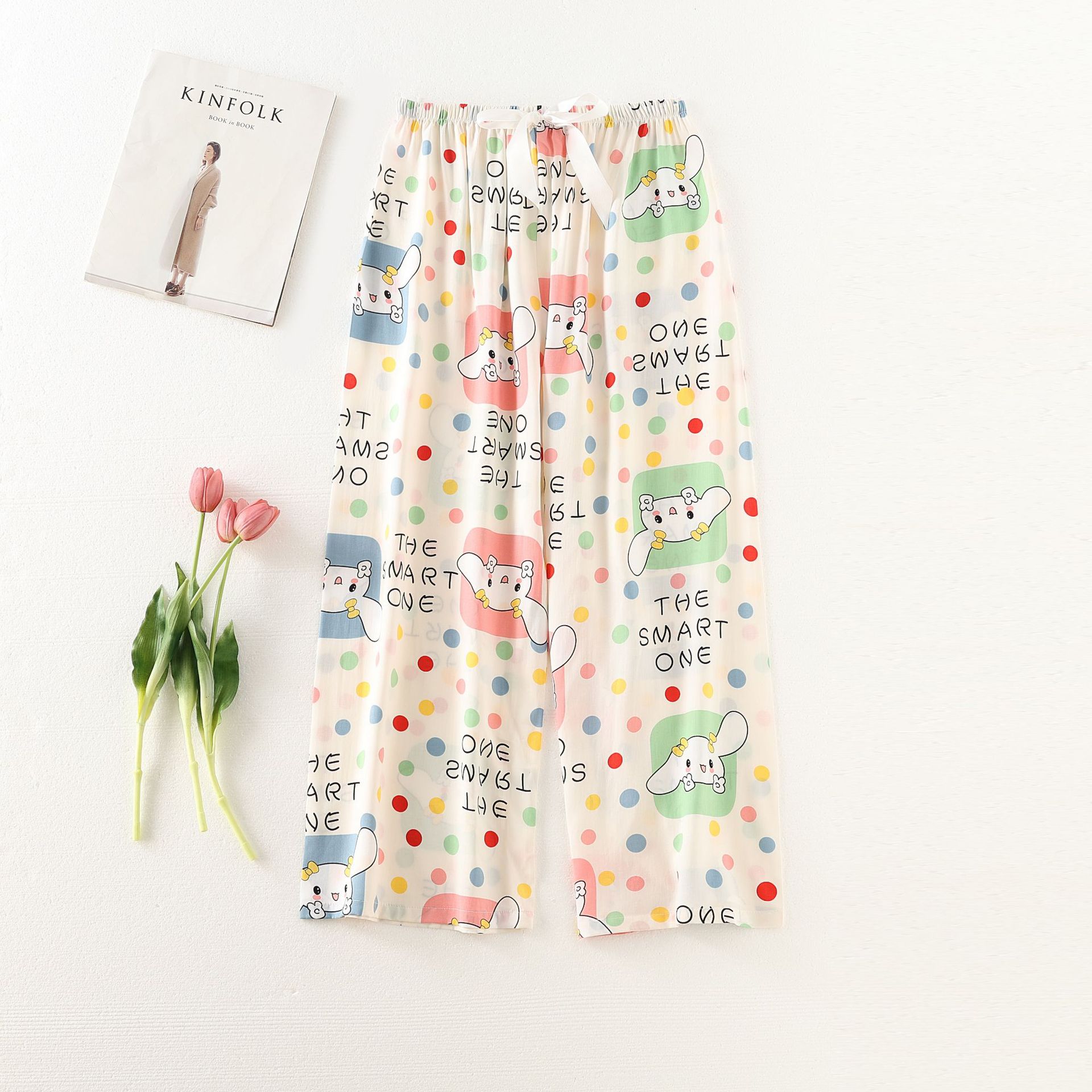 Picture of Cotton silk pajama pants women's spring and summer artificial cotton beach pants can be worn outside plus size cotton silk home wear cropped pants