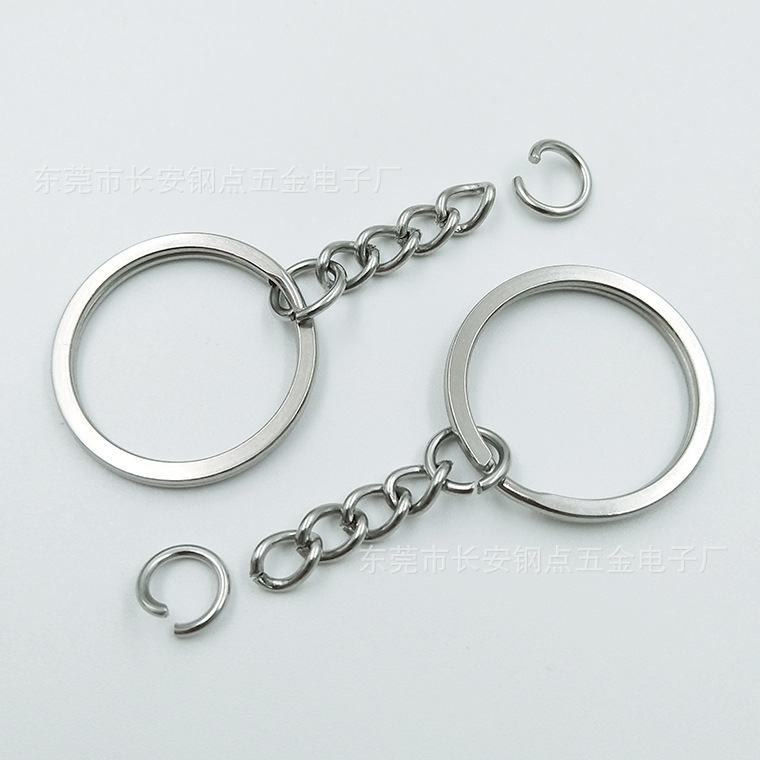 Picture of Factory Direct key ring with chain flat ring Plus chain toy hardware accessories 25 key ring in stock supply