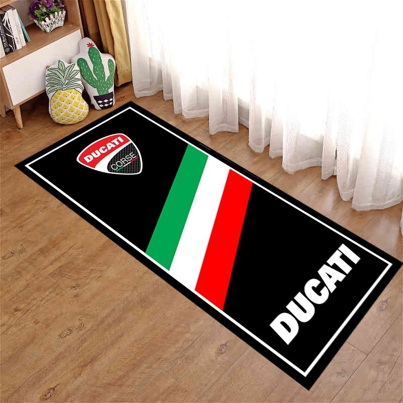 Picture of Motorcycle enthusiast carpet motorcycle display Harley Honda Ducati bedroom bedside blanket cross-border racing floor mat