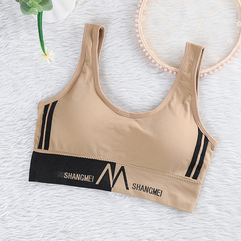 Picture of European and American Style Explosions M Letter Beautiful Back Wrapped Breast Tube Top Underwear Women's Sports Yoga No Steel Ring Vest Bra Women
