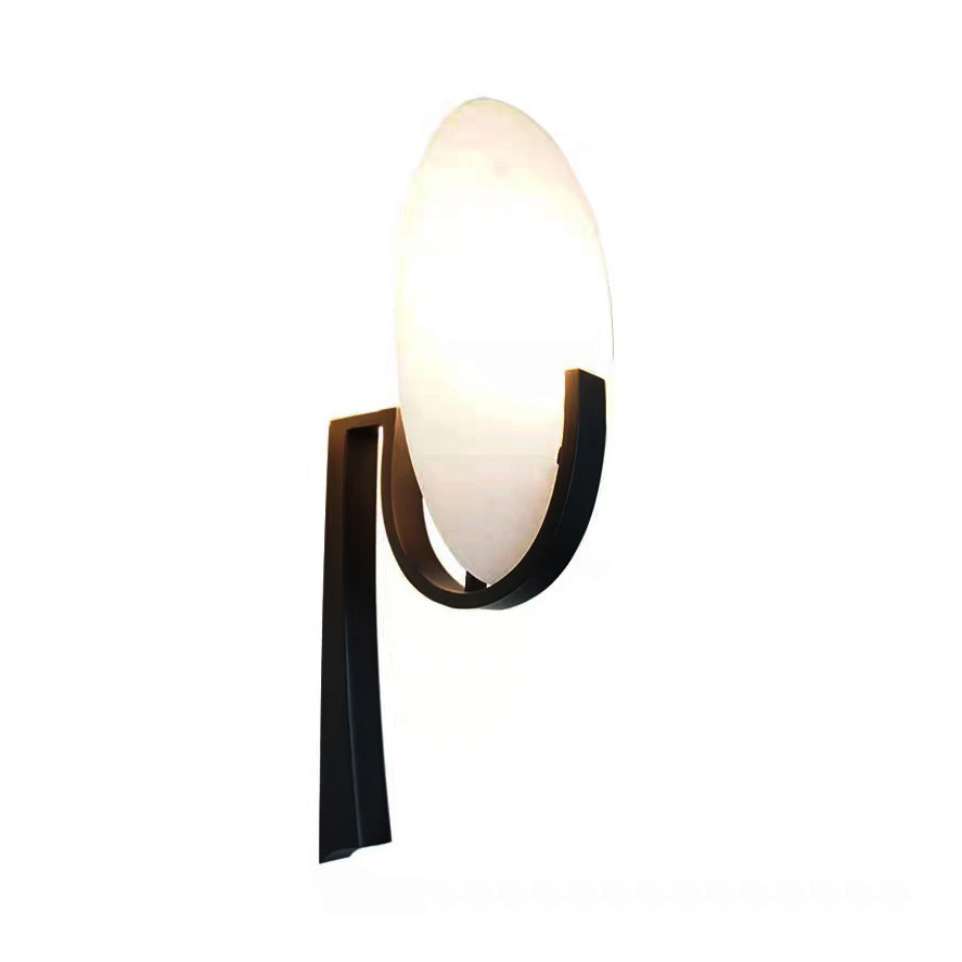 Picture of Cross-border Nordic Designer All Copper Stone Wall Lamp Light Luxury Villa Living Room Aisle Corridor Entrance Background Wall Lamp
