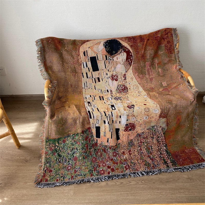 Picture of Cross-border World Famous Painting Line Blanket Casual Decorative Sofa Towel Blanket Tapery Carpet Bed End Blanket Table Top Decorative Cover Cloth