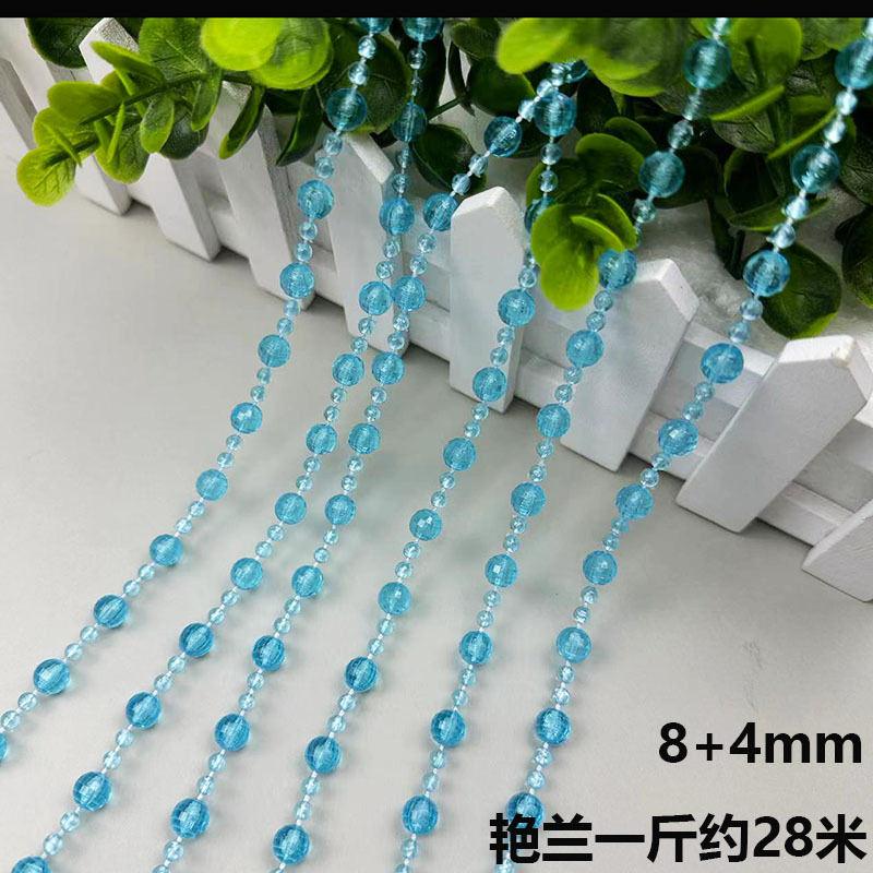 Picture of Acrylic bead curtain line curtain wedding road lead crystal string wedding scene stage ceiling decoration diy door curtain partition