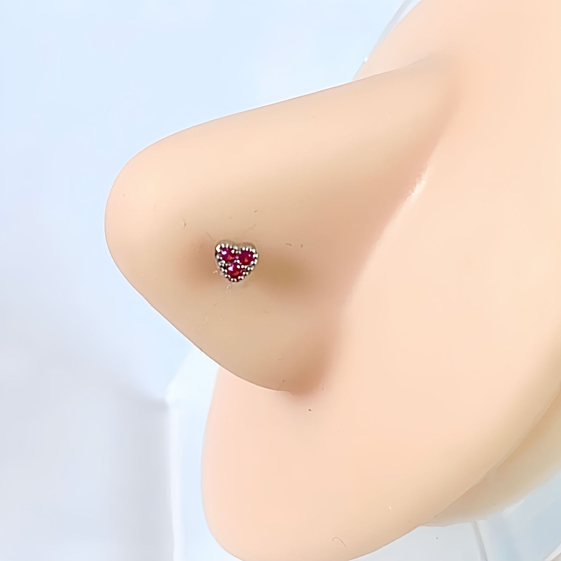 Picture of Cross-border Accessories Heart-shaped Love Heart-shaped Pearl Copper Nose Ring Nose Nail Female Ins Style High-end Jewelry