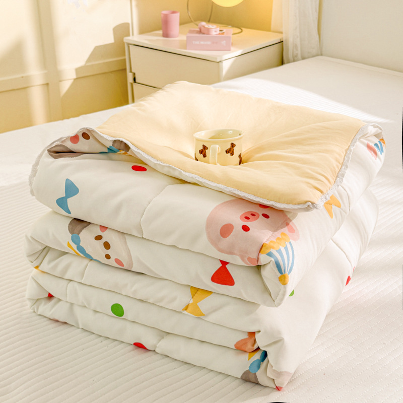 Picture of Class A Maternal and Infant Grade Summer Quilt Lace Summer Cool Quilt Summer Air-conditioning Quilt Double Washed Cotton Quilt Core Children's Thin Quilt Ins