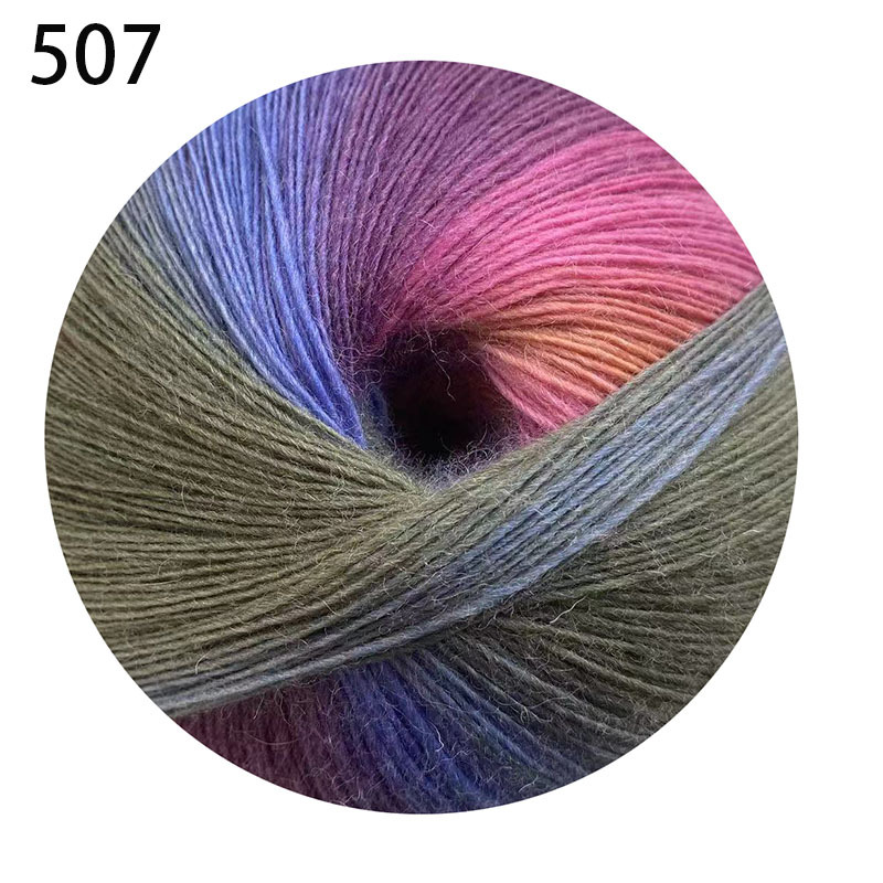 Picture of 1000 m Magic Ball Rainbow Wool Wool Wool Hand-Woven Crochet Shawl Hat Scarf Coat Coarse Baby Wool Ball