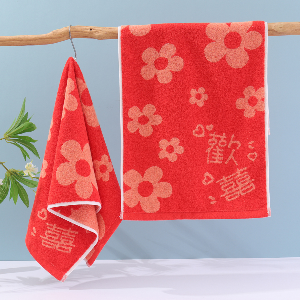 Picture of Gaoyang factory cotton European flower towel soft absorbent large face towel supermarket gift wholesale face towel household towel
