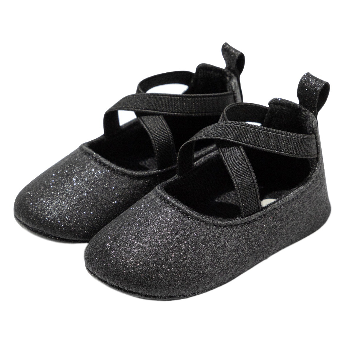 Foreign Trade Hot-Selling Fashionable Gold Sequin Elastic Band Princess Shoes Baby Shoes Non-Slip Soft Sole Comfortable Toddler Shoes Children's Shoes