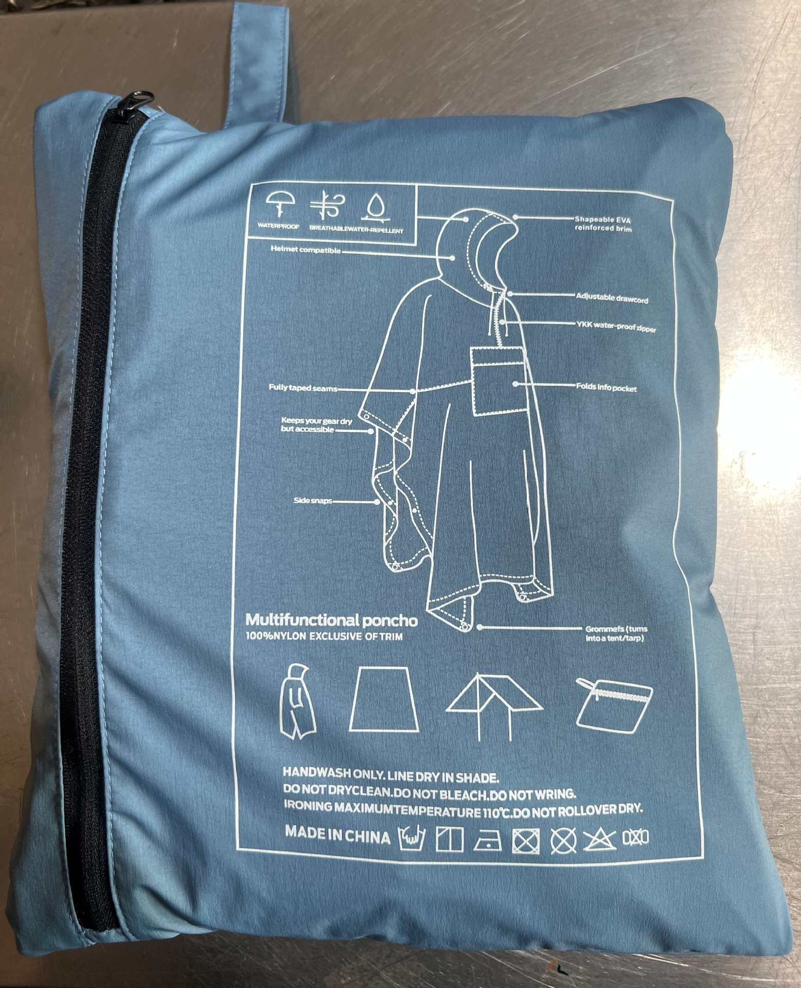 Picture of Tactical Raincoat Outdoor Waterproof Multi-function Anti-rainstorm Pressure Glue Rain Travel Mountaineering Fishing Camping Portable Folding