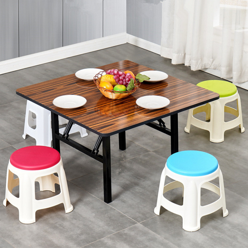 Folding table, dining table, home dining table, round outdoor low table, floor stall, dining table, small square table, portable floor table