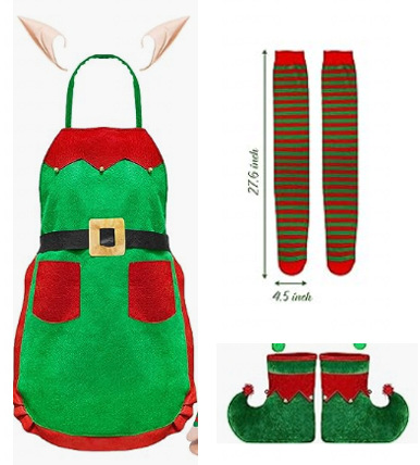 Picture of New Christmas decorations Christmas holiday costumes Christmas kitchen apron family party supplies hat