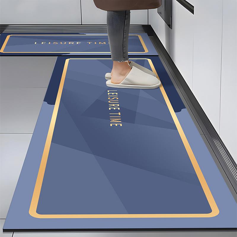 Picture of Absorbent Carpet Non-Slip Foot Mat Wash-Free Dirty-Resistant Household Erasable Absorbent Mat Kitchen Floor Mat Oil-proof Door Diatom Mud
