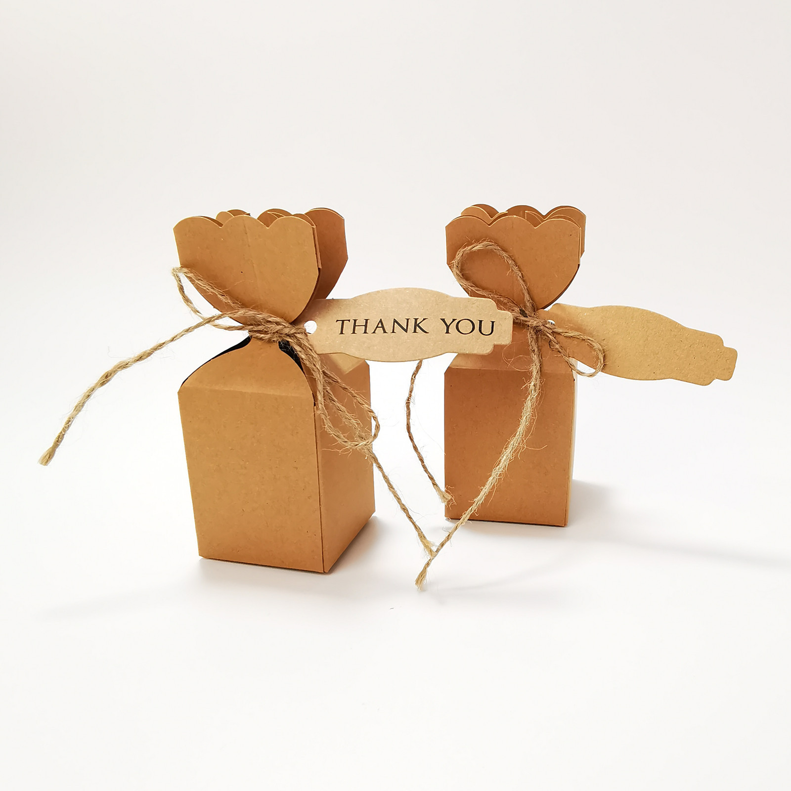Retro Kraft Paper Box, Forest Style Simple Style Wedding Candy Box, Vase-Shaped Box, Candy Gift Packaging, Companion Gift Box