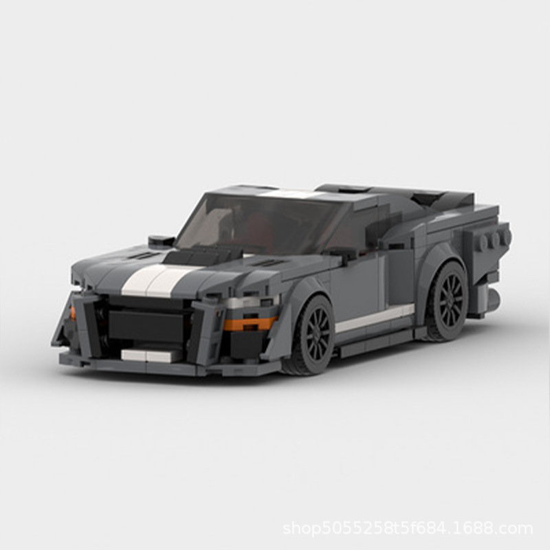 Picture of MOC Block Compatible Lego Set Racing Classic speed 8 Ford Mustang Shelby GT500 Sports Car