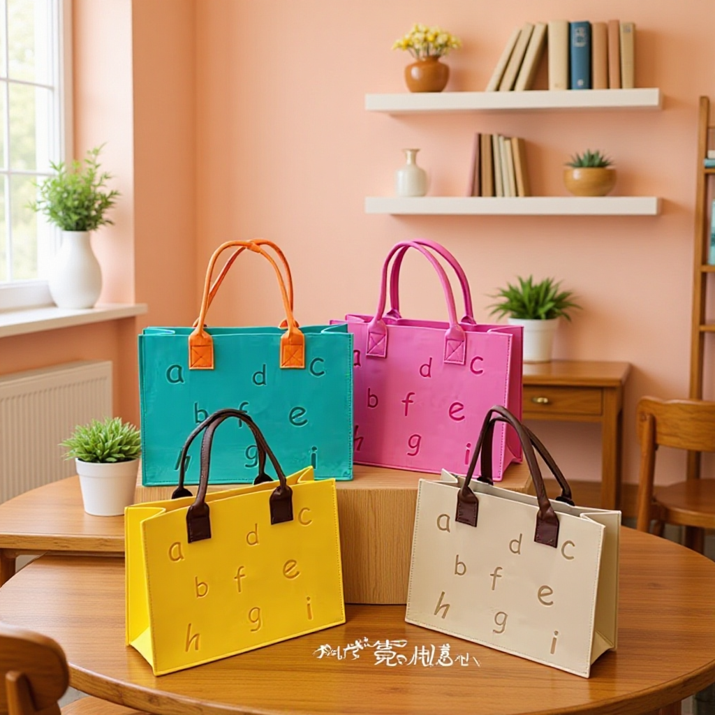 Manufacturer Customized Felt Bag Simple Bag Commuter Handbag Color Matching Large Capacity Portable Little Red Book Handbag Handmade