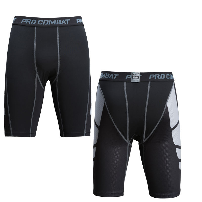 Men's sports training tight shorts five-point camouflage printed pants fitness basketball running cycling bottoming stretch pants