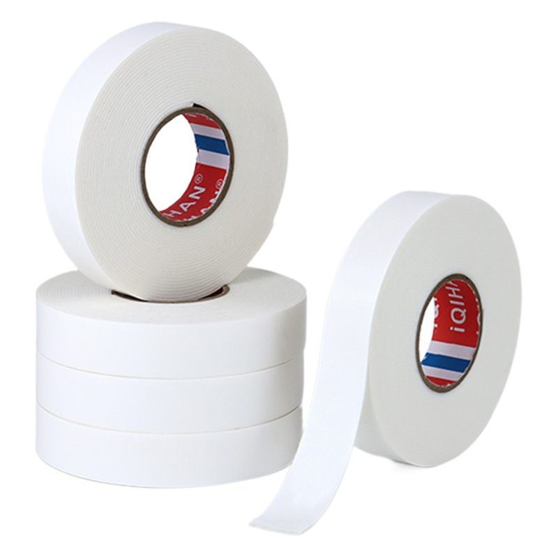Wholesale PE white foam double-sided adhesive metal photo frame sign foam rubber high temperature resistant high viscosity strong sponge tape