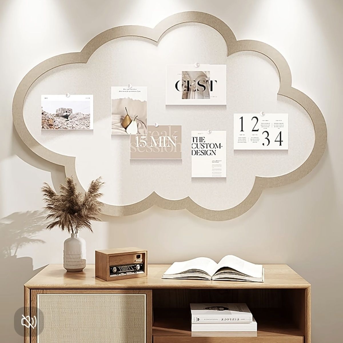 Cloud Photo Display Wall Felt Wall Stickers Felt Board Cork Board Background Board Wall Decoration Creative Message Board Wall