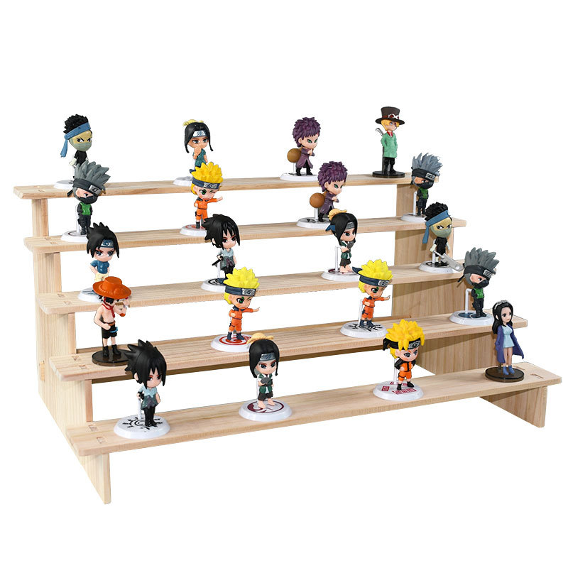 Picture of Solid Wood Ladder Display Rack Blind Box Storage Props Hand-Made Office Display Rack Bubble Mart Two-Yuan Jewelry Rack