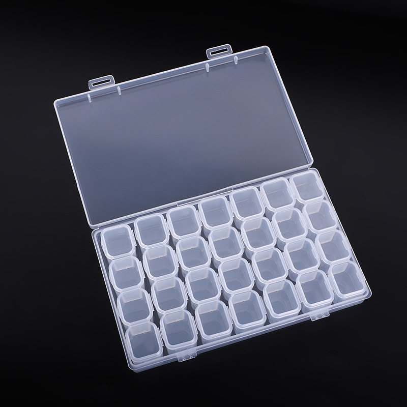 Picture of 127-piece set DIY Diamond painting tool accessories package point drill pen 28 grid nail art storage box set Amazon explosions
